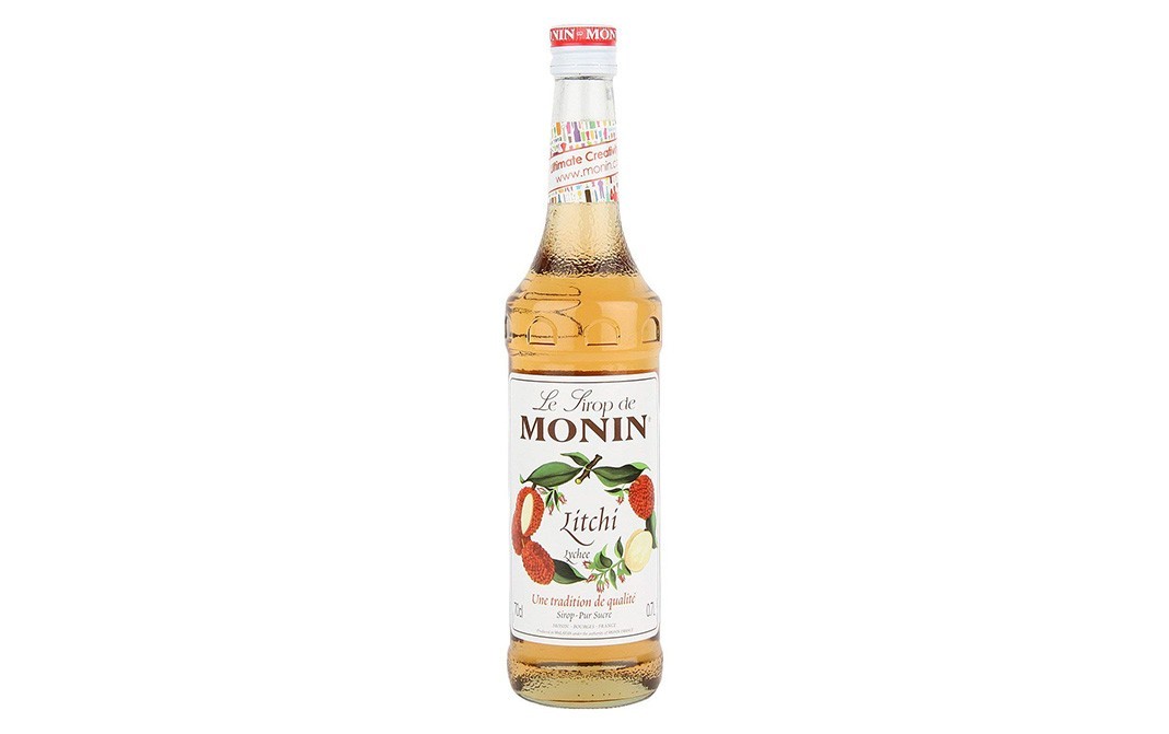 Monin Litchi, Lychee Syrup   Glass Bottle  700 millilitre
